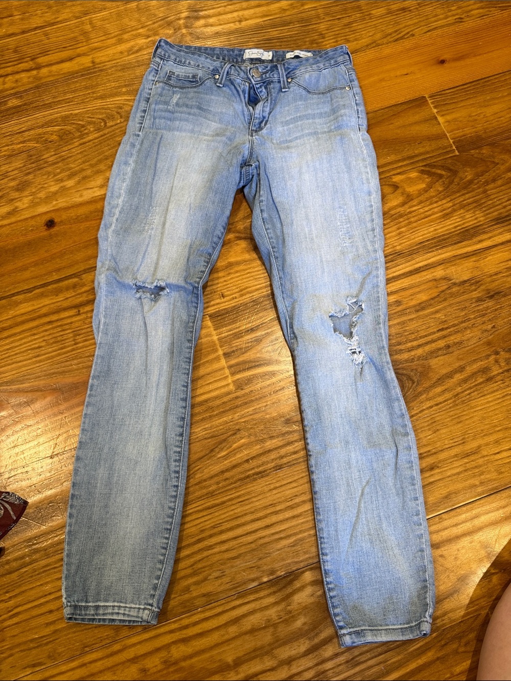 Jessica Simpson Light Blue Ripped Skinny Jeans